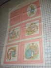 Uncut Vintage Peter Rabbit Picture Book Fabric Panel Pink