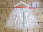 Apron White Edelweiss Flowers Lace 35  Long Dirndl German Bavarian Waitress