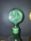 Vintage Kosta Boda Erik Hoglund Glass Green People Face Decanter Bottle