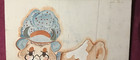 Whimsical Hand Painted Cow W bonnet And Spectacles On A Wood Surface Signed