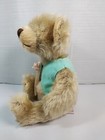 Ty Attic Treasures Collection Bear Brown Green Vest Ribbon W  Rose Jointed 8 5  