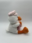 Russ Berrie Plush White Duck With Pink Envelope Hat Cap 7 5   
