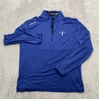 Rlx Ralph Lauren Mens 1 4 Zip Golf Pullover Blue Spanish Bay Logo Size L