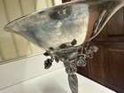 Vintage Godinger Silver Art Co  Ltd Grapevine Footed Pedestal Bowl
