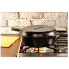 Lodge 3 2qt Cast Iron Combo Cooker  Skillet   Frying Pan Set