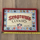 Vintage Seagram   s Coolers Nfl Mirror Sign 1980s Bar Display Red Frame 19  X 13 