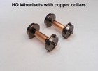 Ho Electrical Pick Up Wheels 36  Smooth Back 2 Wheel Sets With 2 Copper Collars 