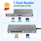 Memory Stick Pro Duo Adapter 5-in-1 Multi Card Reader Supports Silver 
