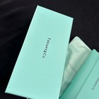 New In Box - Tiffany Black   Blue Oval Sunglasses For Women Designer Eyewear
