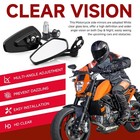 Black 22mm 7 8  Bar End Rear View Motorcycle Mirrors Grom Msx125 Cb50