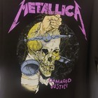 Metallica Damaged Justice Black Graphic T-shirt Rock   Pop Music Band Tee Lg xl