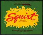 Vintage Soda Pop Bottle Label Squirt Older Splash Logo Alliance Nebraska N-mint 