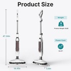 Olixis Electric Steam Mop Floor Cleaner W rotating Pad 2 Led Light 4 Clean Mode