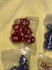 Lot 6 Rpg Polyhedral Dice Sets  7 Piece Sets Acrylic Mixed Colors New
