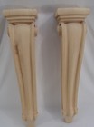 New 2 Large Traditional Pilaster Corbel Pair 27 5  Scroll Solid Wood Unfinished