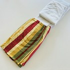 Waverly Laurel Springs King Size Bedskirt Striped Red Gold Green Tan New