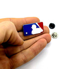 Logoman Pin Baseball Mlb Logo Batter Silver-back Gift Enamel Hat Lapel Brooch