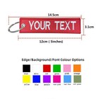 Customized Key Chain Tag Motorcycle Outboard Double Sided Embroidered Keychain