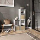 Stackable 2-cube Wood White Bookcase Display Organizer Bookshelves Storage New