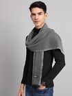 Mens Womens Winter Warm India Made 100  Cashmere Scarf Scarves Plaid Wool Gray