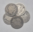  lot Of 5  Barber Dimes - 90  Silver - Choose How Many Lots Of 5 Coins 
