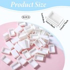50 Pcs White Plastic Empty Watercolor Paint Pans Empty Watercolor Half Pan Empty