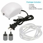 Silent Aquarium Mini Bubble Air Stone Aerator Fish Tank Hydroponic Oxygen Pump