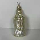 Angel Christmas Ornament Gold White Glass Holiday Decoration Germany