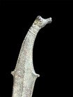 Very Rare Ancient Roman 30 cm Bronze Dagger With Unique Animal Figure Handle