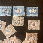 Italy Lot Of 30 Early Postage Due Stamps Oranges And Blues