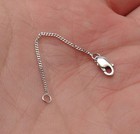 1mm  Miami Cuban Chain Necklace Extender Pendant Solid Real 14k White Gold