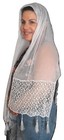 White Head Covering For Jewish Women Shabbat And Holidays design Scarf   Beads