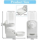 Kathson Rabbit Water Dispenser For Cage 17 Oz Hanging Guinea Pig 1 Pcs  White