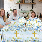 God Bless Baptism Tableware Set Plates Napkins Cups Forks First Communion