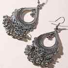 Boho 925 Sterling Silver Vintage Style Tibetan Tibet Dangle Drop Hook Earrings