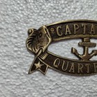 Captain s Antique Brass Quarters Sign Plaque plate Antique Finish Wall D  cor