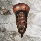 Vintage Rhinoceros Trophy Head Bookend African Heavy Wood Single Antique Room