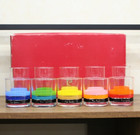 Pierre Cardin Retro Glass Sasaki Glass Set Of 10 Unused With Box Made In Japan