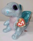 Ty Beanie Boos - Holly The Dragon  6 Inch  New Mwmts Stuffed Animal Toy  Retired