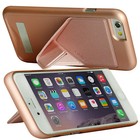 Iphone 6 Plus Case Hard Rubber Leather Protective Cover Foldable Stand Rose Gold