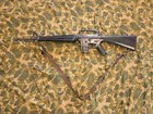Vintage 1980s  rubber Ducky  Training Rifle  Vietnam Era Sling