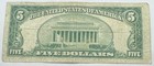 1953  5 Red Seal Note - Five Dollar Bill - Five - Banknote - Free Shipping