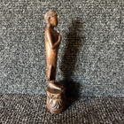 Antique Hand Carved Wood Standing Buddha Statue Southeast Asia 10    
