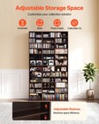 Vevor Media Storage Cabinet 12-tier Dvd Shelf Organizer With 36 Compartments