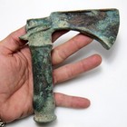 Ancient Luristan Bronze Socketed Axe  With A Long Neck  Circa 1000-800 Bc