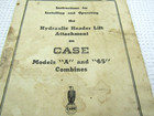 J I Case Model A   65 Combines Hydraulic Header Lift Attachment Instructions
