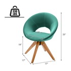 Mid Century Modern Swivel Accent Chair Velvet Fabric Armchair Bedroom Green