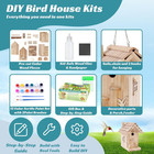 Wooden Birdhouse Kit Diy Build   Paint Craft Set Outdoor Garden Hanging 8 5in