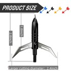 E5e10 12pcs Hunting Broadheads 100 Grain Archery 100 Gra   Black