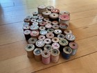 Vintage 50 Wood Spools Lot A